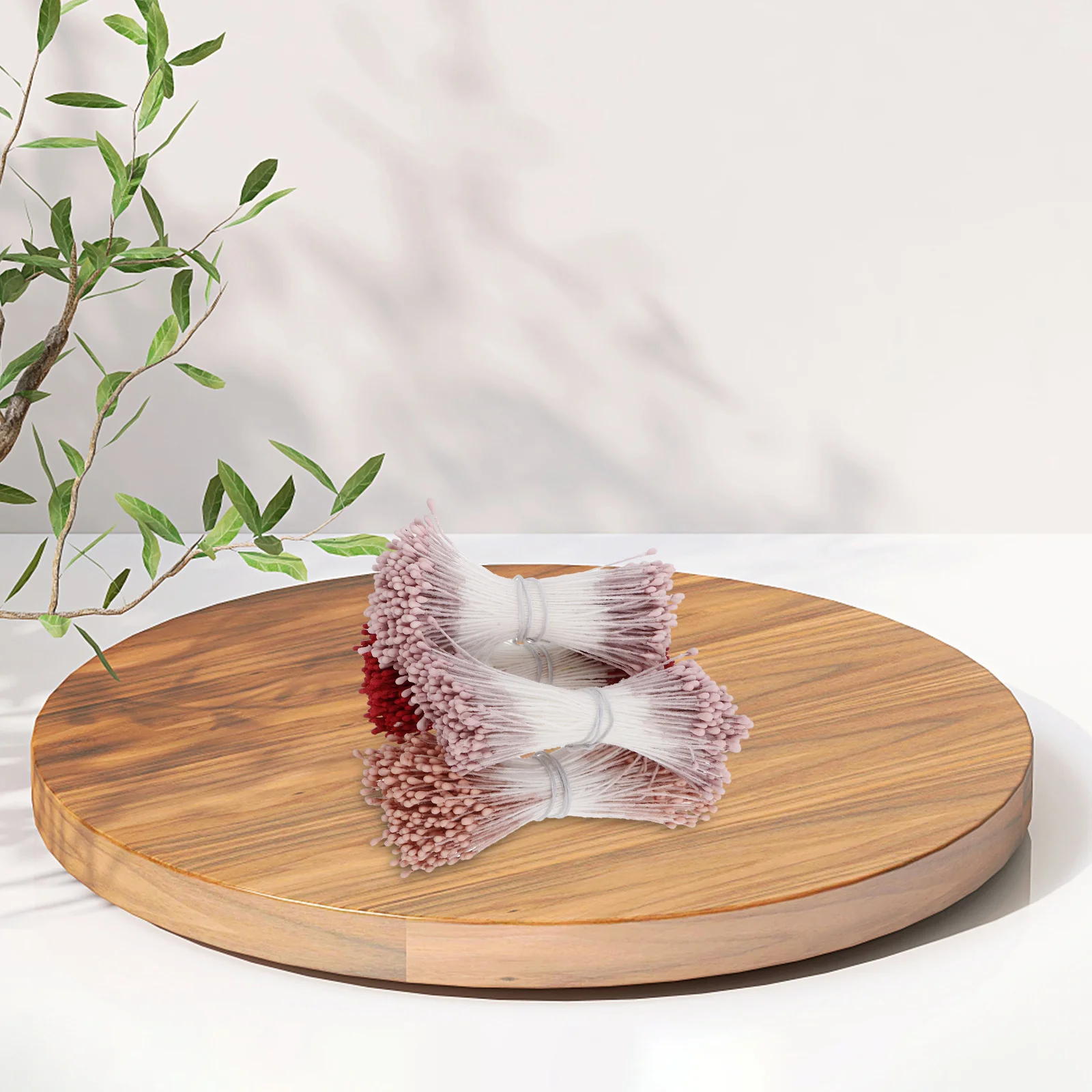 4 قطعة تصميم مزدوج الرأس مطوية DIY بها بنفسك الزهور الصناعية الحرفية ترتيبات الأزهار ديكور الحفلات زهرة صنع براعم اللؤلؤ Pistils