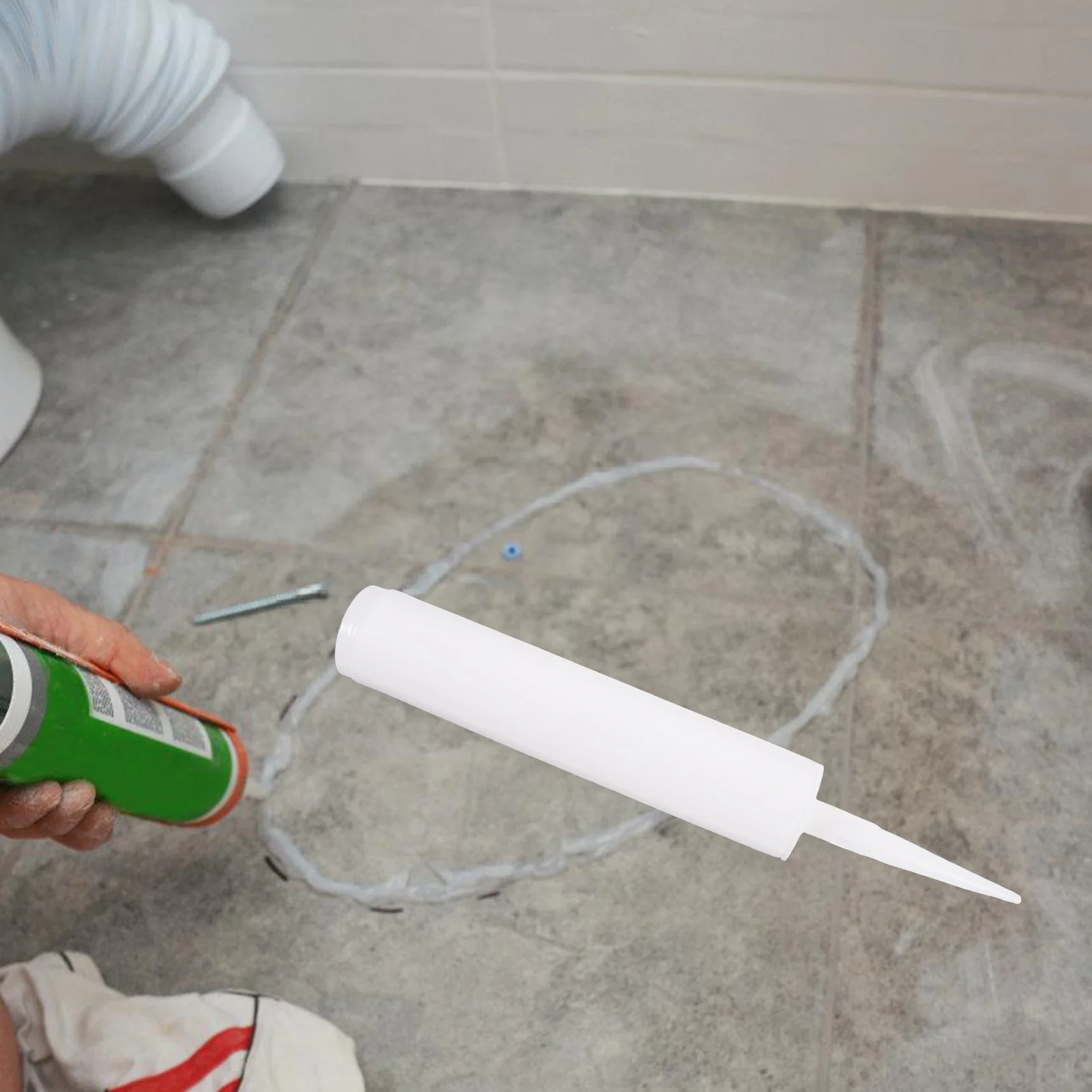 

4Pcs White Caulking Tubes Empty Plastic Sealant Tubes for Home Use Compatible with Most Joint Fillers and Adhesives