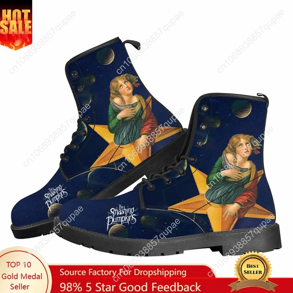 

The Smashing Pumpkins Rock Band Casual Boots Mens Womens Teenager Shoes Fashion 3D Boot Outdoor High Quality Customize Made Shoe