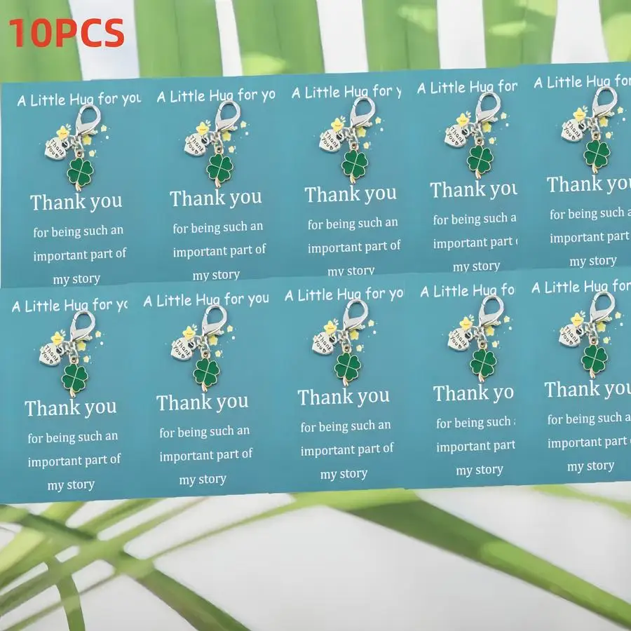 1/5/10/20/50/100pcs s/s Lucky Four-Leaf Clover & Engraved 