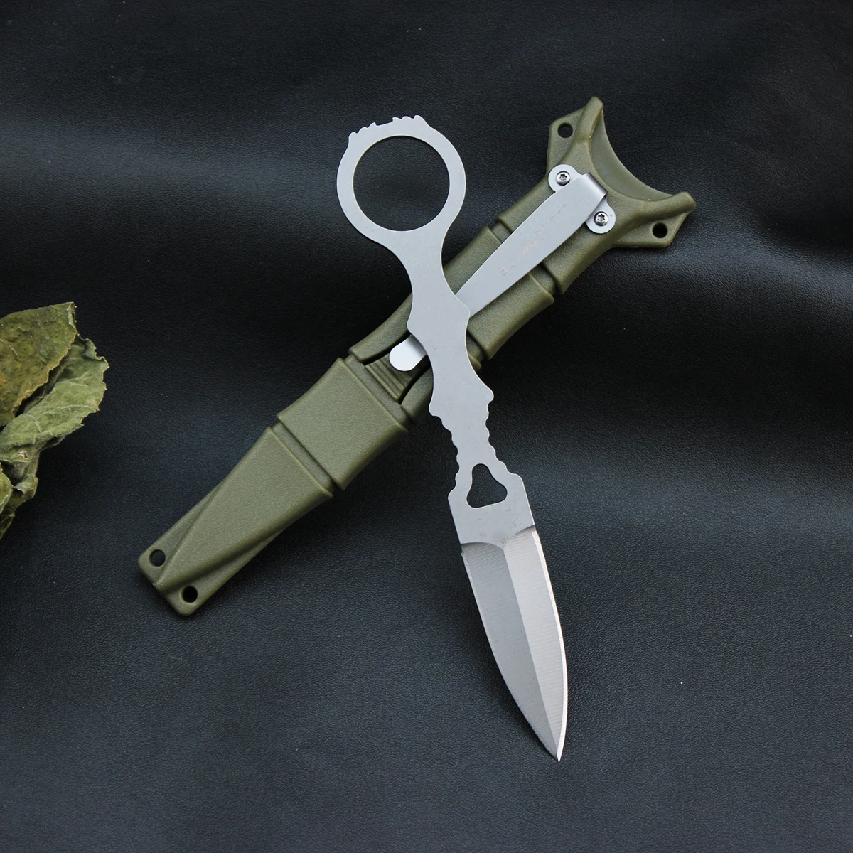 

BM176 Field Survival Cutting EDC Tool Knife Mini Pocket Knife 440C Steel Integrated Tactical Fixed Blade Kydex Sheath
