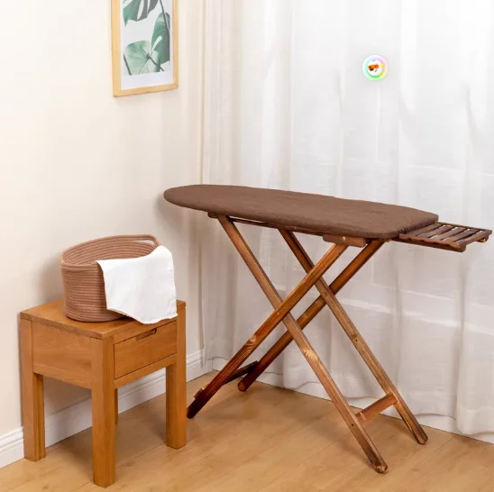 Solid wood ironing board ironing board folding household electric iron ironing rack vertical large wooden shelf