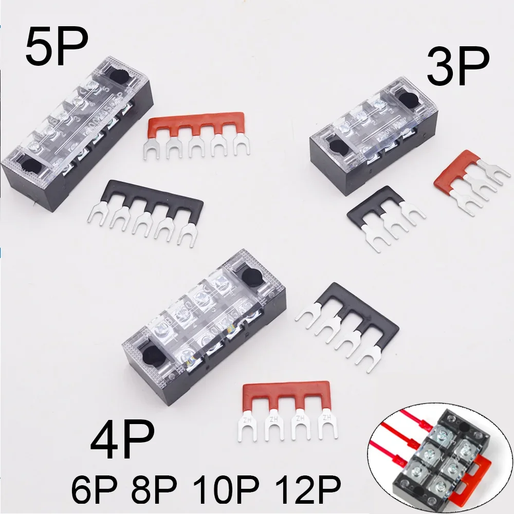 DIY Elektrische Schraube Terminal Block Dual Reihe Streifen Fix Isolierte Barriere Streifen Draht Anschlüsse 15A Box Connecter Kabel Kontakte