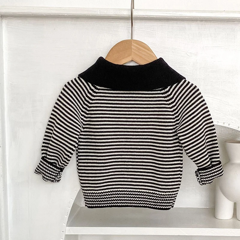 ربيع جديد 2026 0-3 سنوات الرضع طفل الفتيات الفتيان الحياكة البلوز القمم بأكمام طويلة المشارب الوليد الطفل الفتيات الفتيان سترة #3