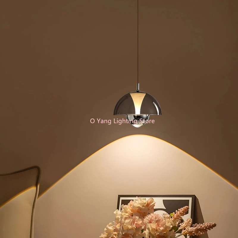 Up and Down Luminous Lifting Headboard Pendant Light  High-end Feeling Bedroom Hanging Line Light Three Color Light