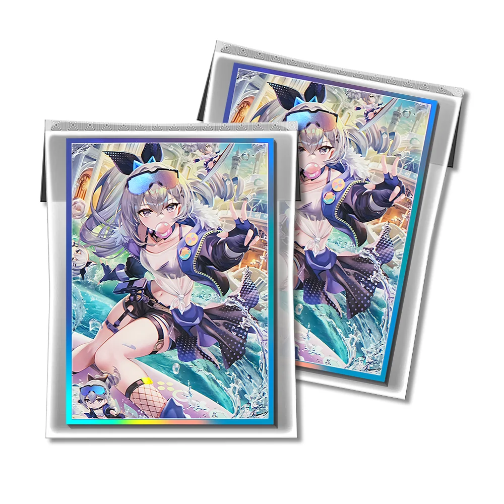60 SZTUK Folii Ochronnych na Karty Anime 67X92mm Idealnie Pasujące do MTG/PKM Star Rail Silver Wolf, Ochraniacze na Karty PTCG