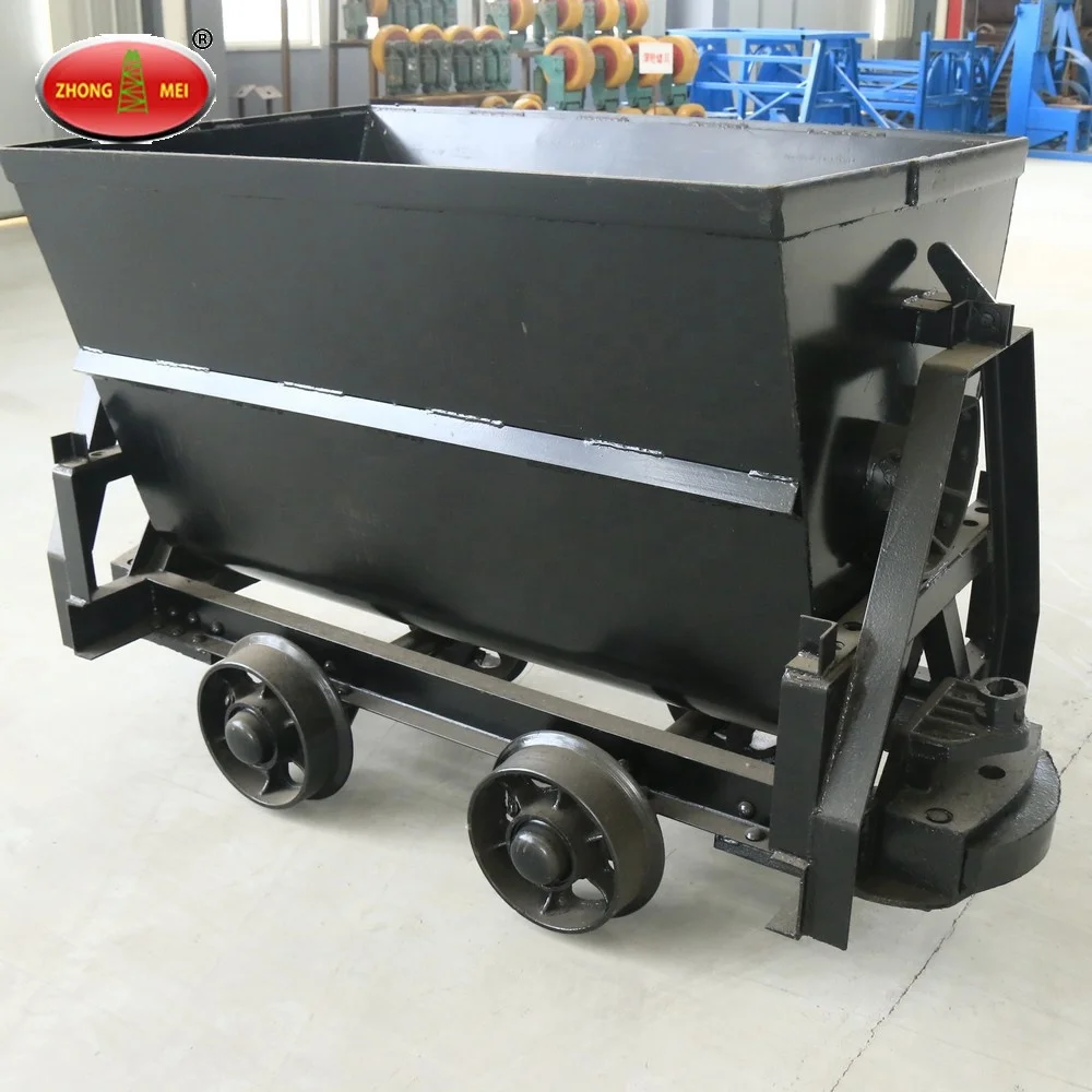 Good Quality Bucket Tipping Mining Rail Trolley Mine Car Iron Coal Mining Ore Carts For Transportation