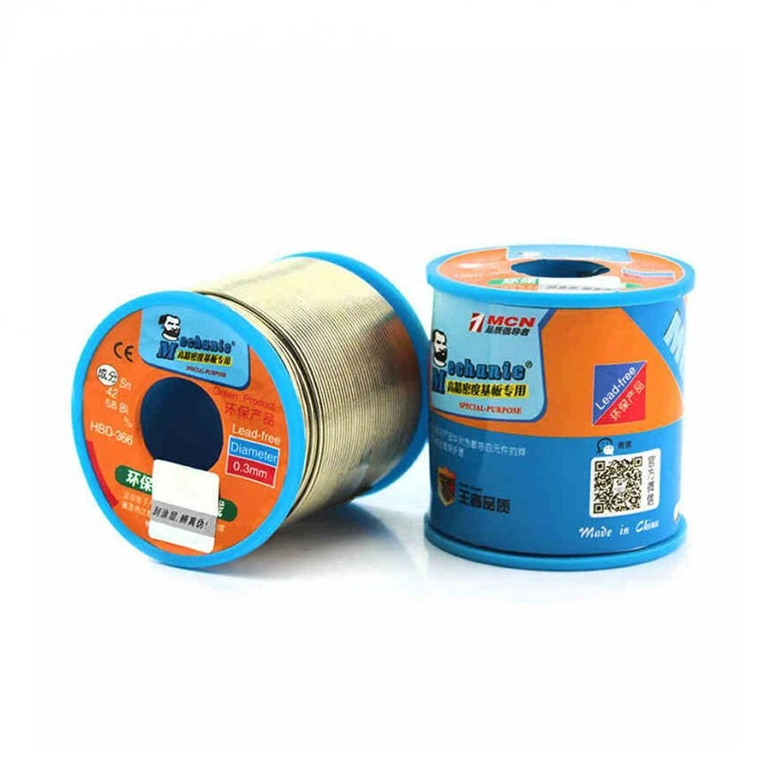 MECHANIC HBD-366 Solder Wire Lead Free Low Temperature 210℃ Melting Point Soldering Wire 0.6/0.8/0.5/0.4MM for BGA Solder Wire