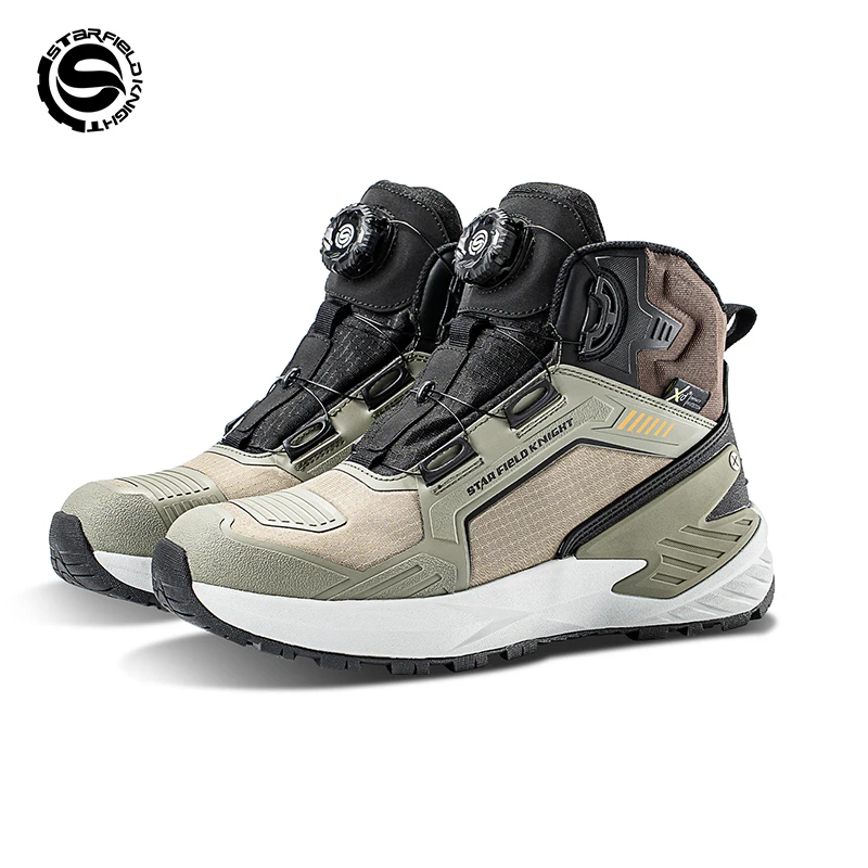 

SFK Beige Motorcycle Protective Boots Breathable Waterproof Shoes 2026 New Enhanced Protection Riding Gears Non-slip Anti-fall