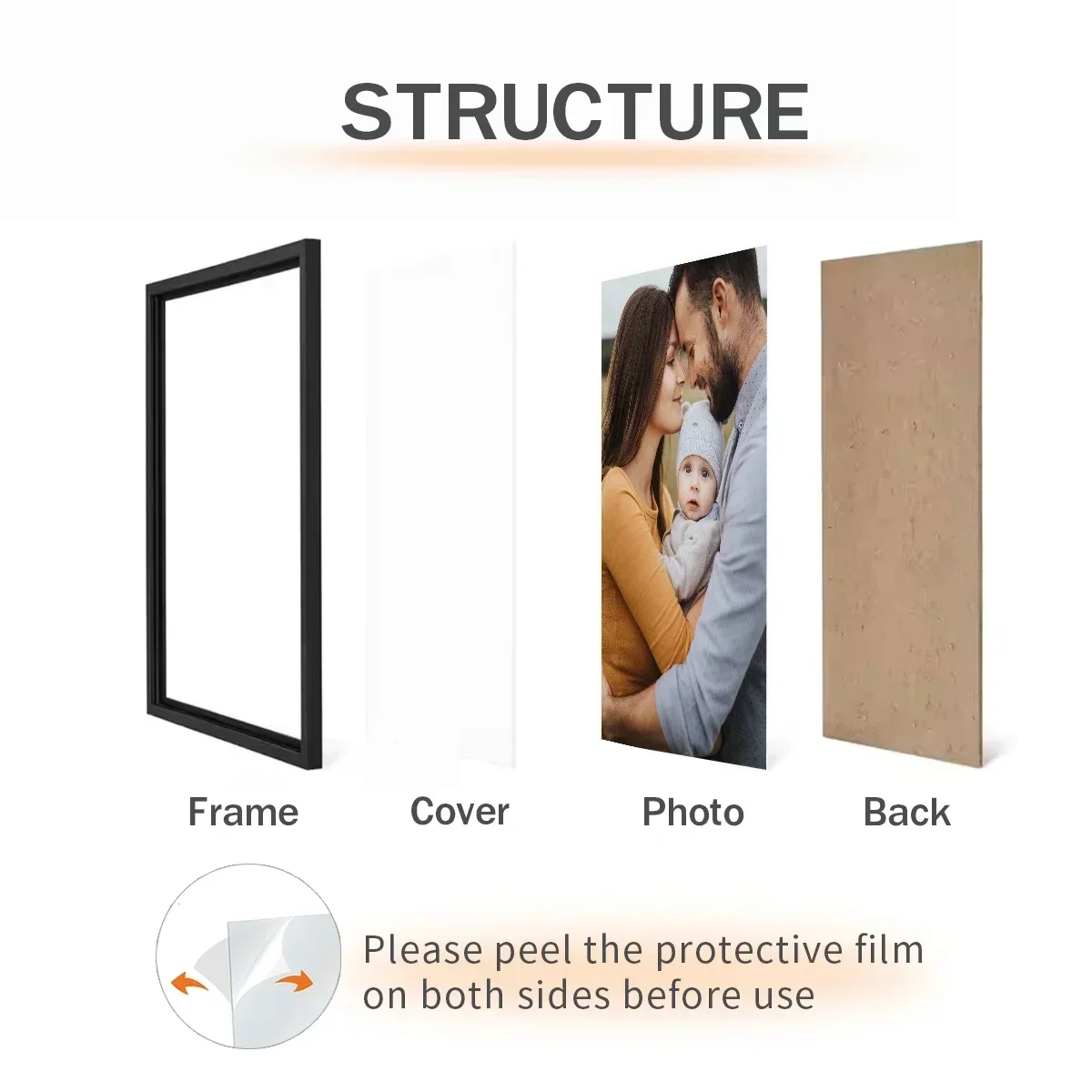 Black Photo Frame for DIY Painting & Display