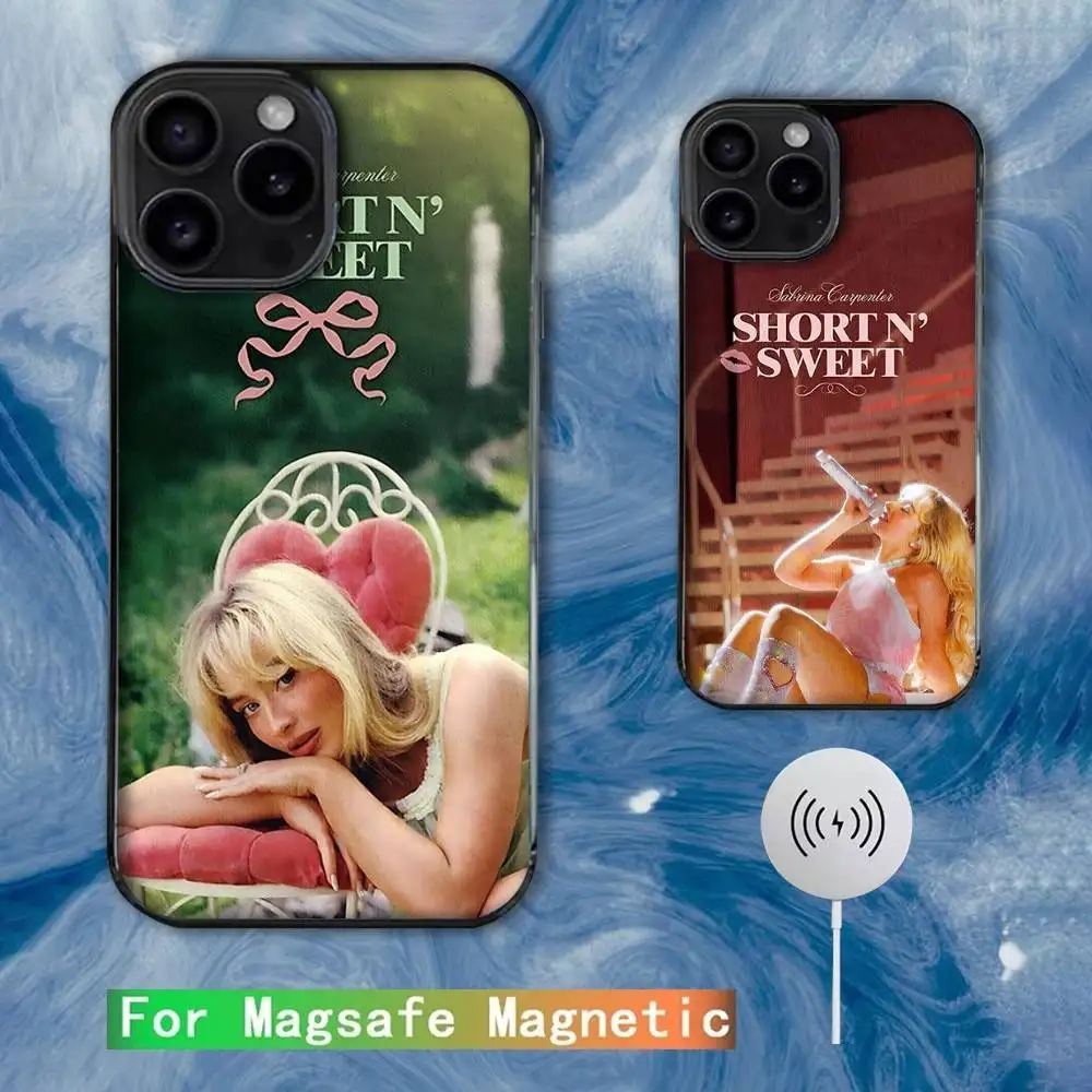 

Singer S-Sabrina C-Carpenter Phone Case For iPhone 16e,16,15,14,13,12,11,Plus,Pro,Max,Mini Magsafe Magnetic Wireless Charging