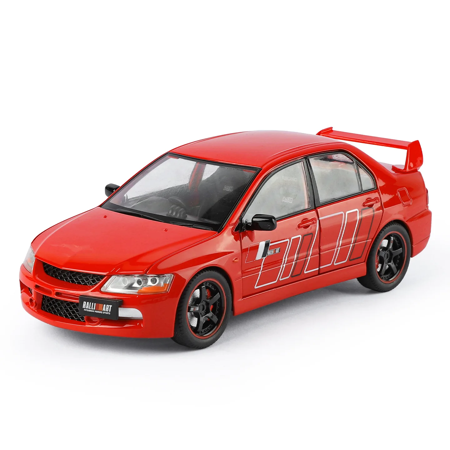 1:24 Mitsubishi EVO9 Flower Edition coche en miniatura de aleación con luces y sonido, juguete educativo para niños, decoración de dormitorio