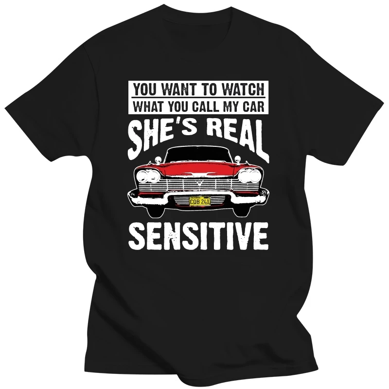 100% cotton O-neck printed T-shirt Christine T Shirt Sensitive Car