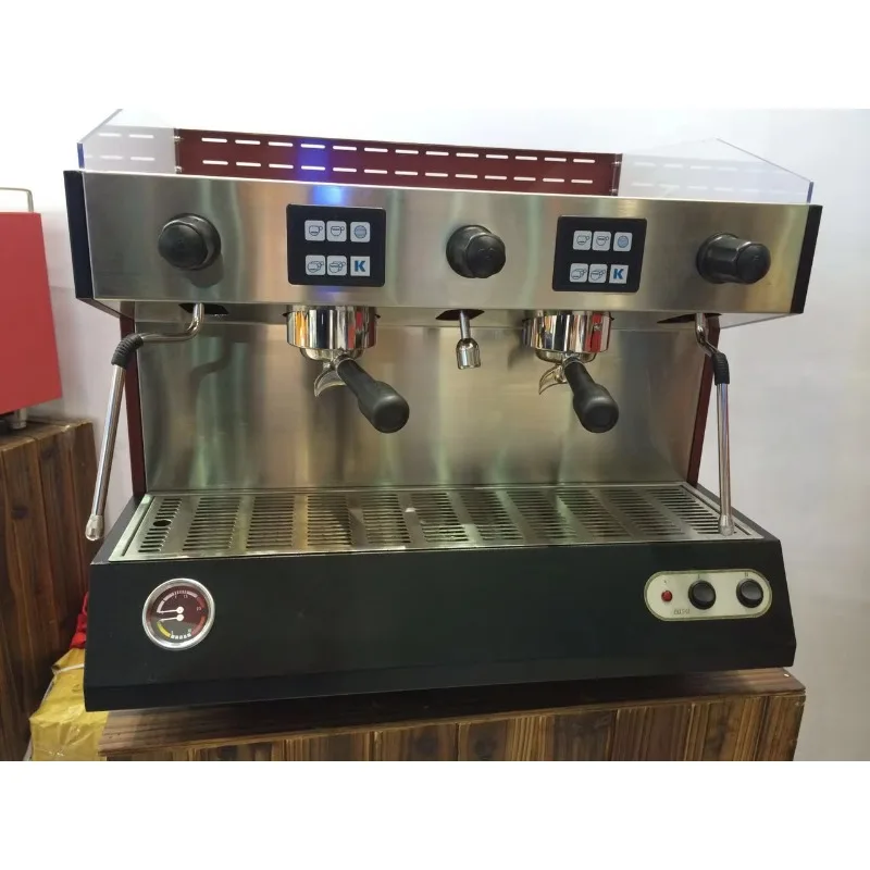 Commercial Professional Two Head Espresso Coffee Maker Machine Electric Stainless Steel