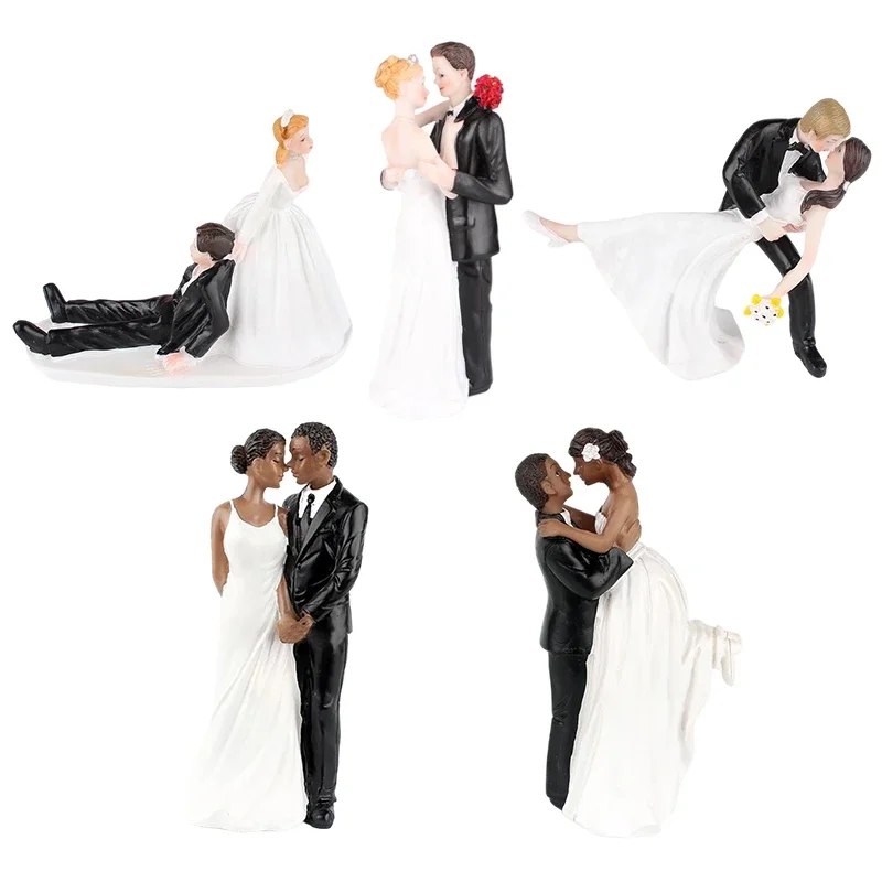Neue Tortenaufsätze Puppen Braut und Bräutigam Figuren Lustige Hochzeitstorte Topper Ständer Topper Dekoration Lieferungen Heiraten Figur – Detail 1