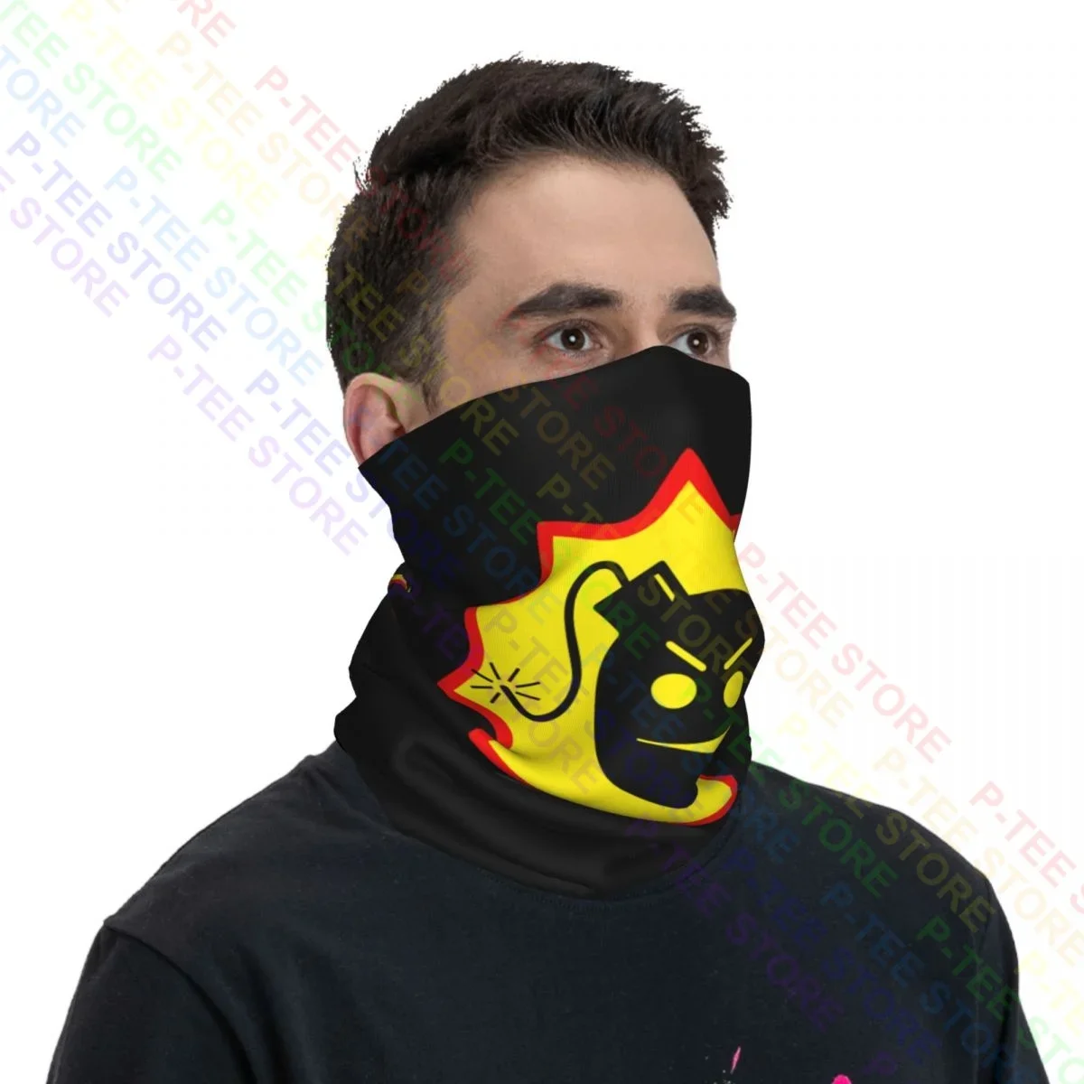 Serious Sam Game Logo Gamers Fps Shooter Game Bomb 1 Neck Gaiter Bandana Scarf Face Mask Cycling