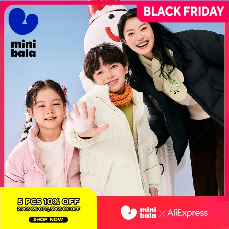 

Mini Bala Light and Warm Down Jacket for Boys and Girls Winter New Product Baby Outdoor Warm Parent-Child Down Jacket Outerwear