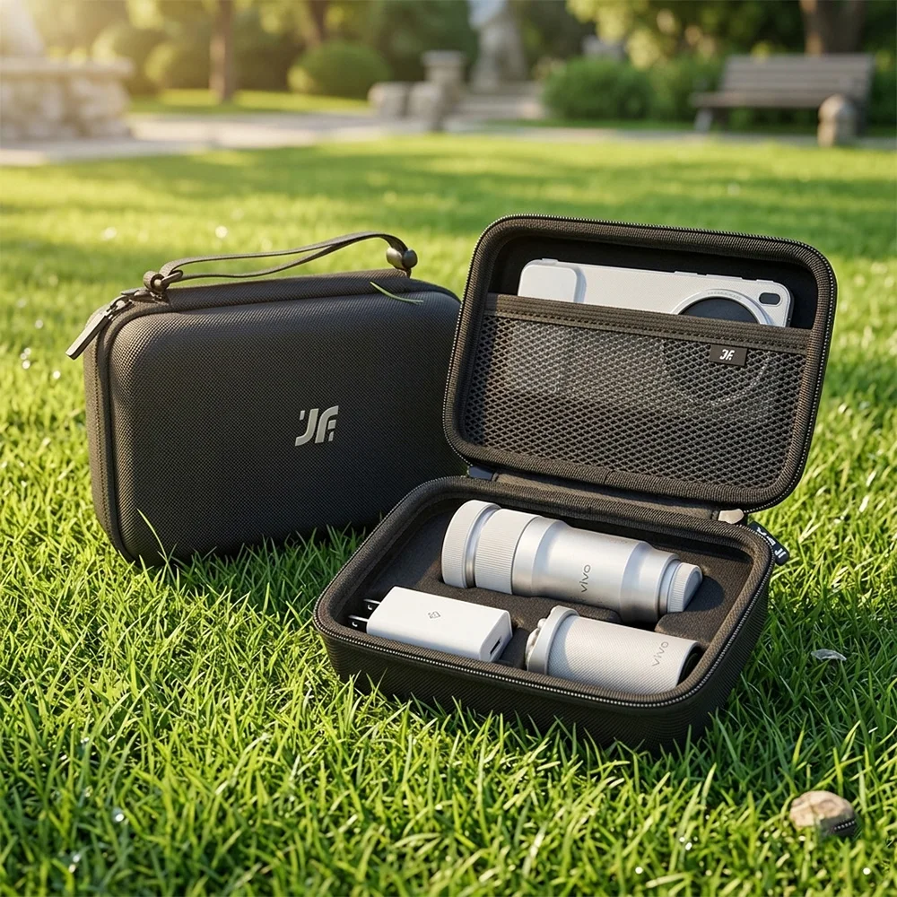 XFJI Storage Bag Case PU Drop-resistant Hard Shell Handbag for VIVO X300 Ultra(400mm G2 Ultra) Teleconverter Photographer's Kit view 5