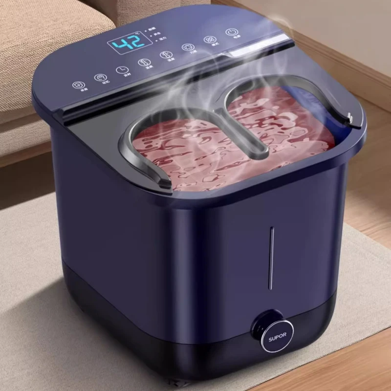 Home Full-Automatic Foot Bath - Electric Heating Constant Temperature Foot Soaking Bucket with Massage Function