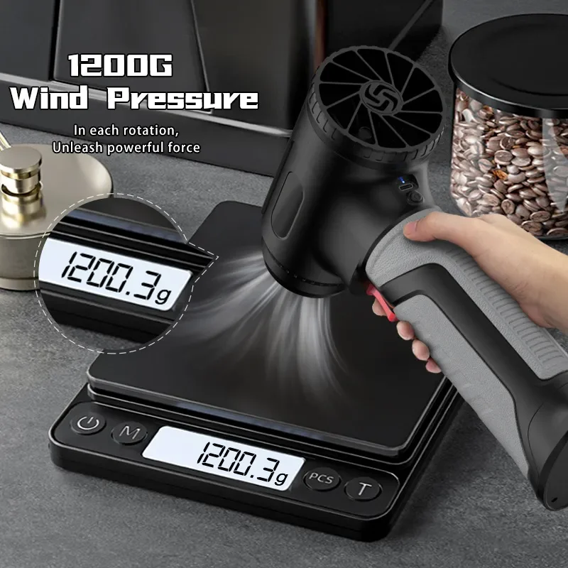 Brushless Turbo Fan Handheld Leaf Blower Car Snow Blowing Washing Water Collection Powerful Hair Dryer High Speed Air Blower