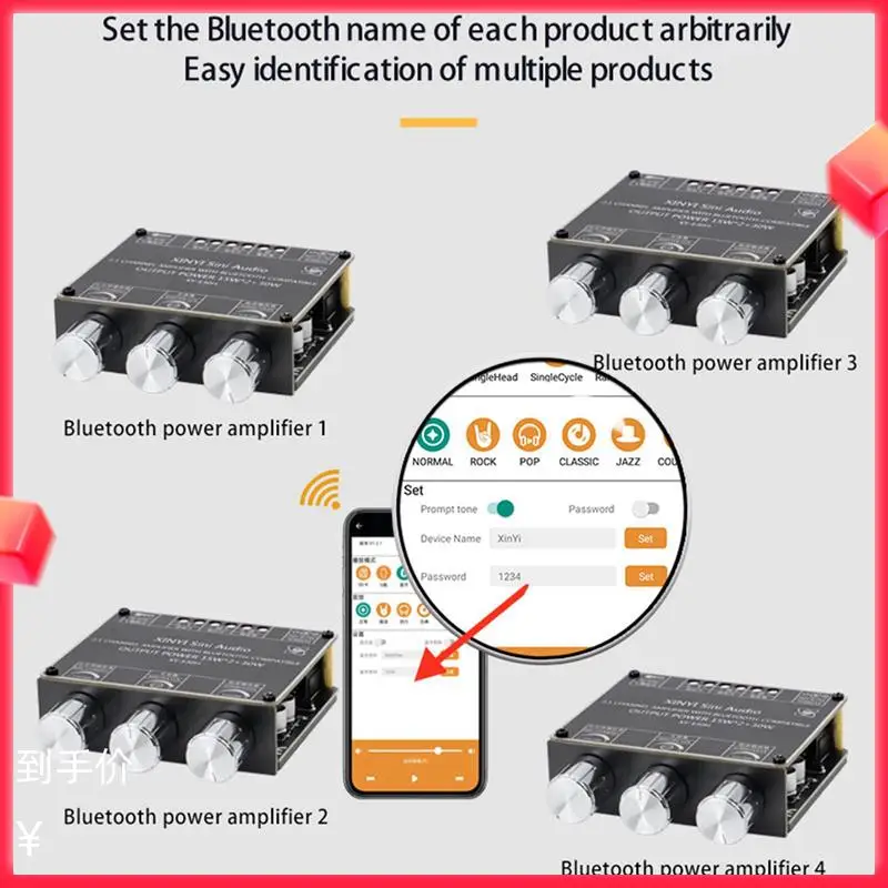 【Daftar Baru】 2X XY-E30H 2.1 Saluran Bluetooth 5.1 Modul Papan Amplifier Daya Audio Tinggi dan Rendah 15Wx2 + 30W