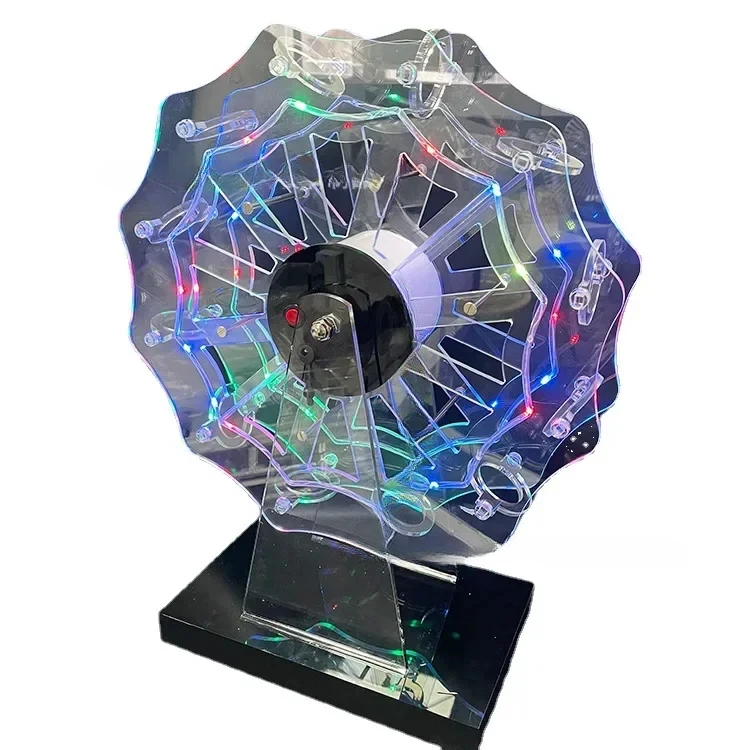 Factory hot sale acrylic bar bullet cup holder LED luminous Ferris wheel colorful rotating one sip wine glass cup holder