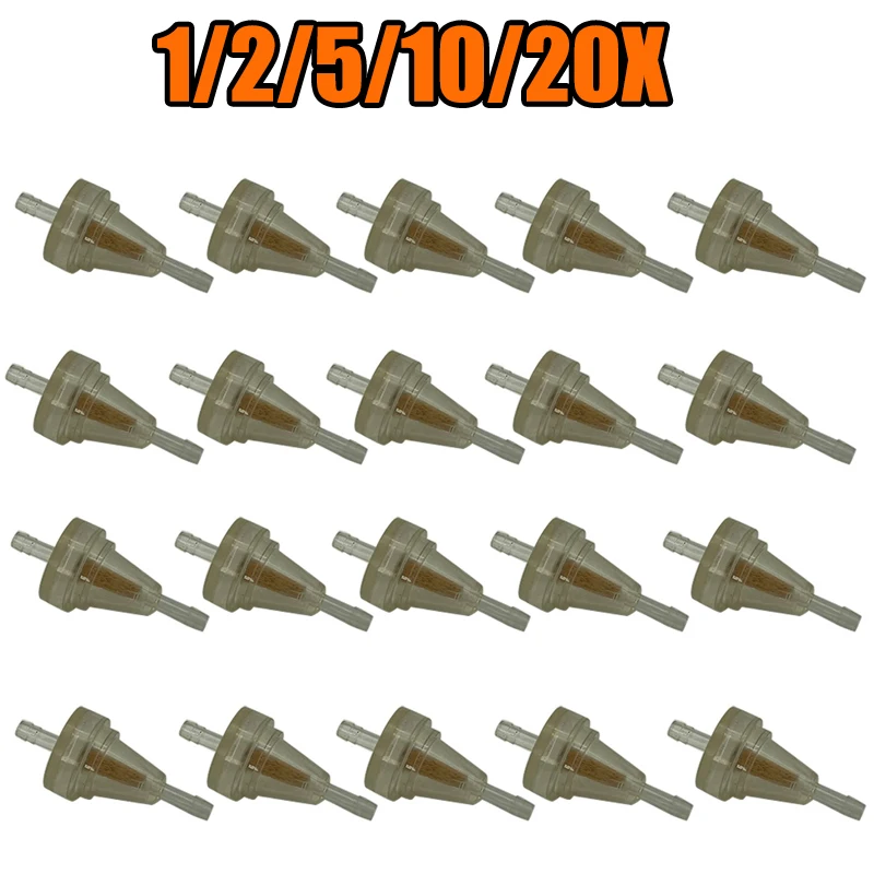 

1/2/5/10/20X Автомобильный топливный фильтр, встроенный топливный фильтр, фильтр для газопровода, масло-водоотделитель для мотоциклов, скутеров, кроссовых мотоциклов, квадроциклов, UTV