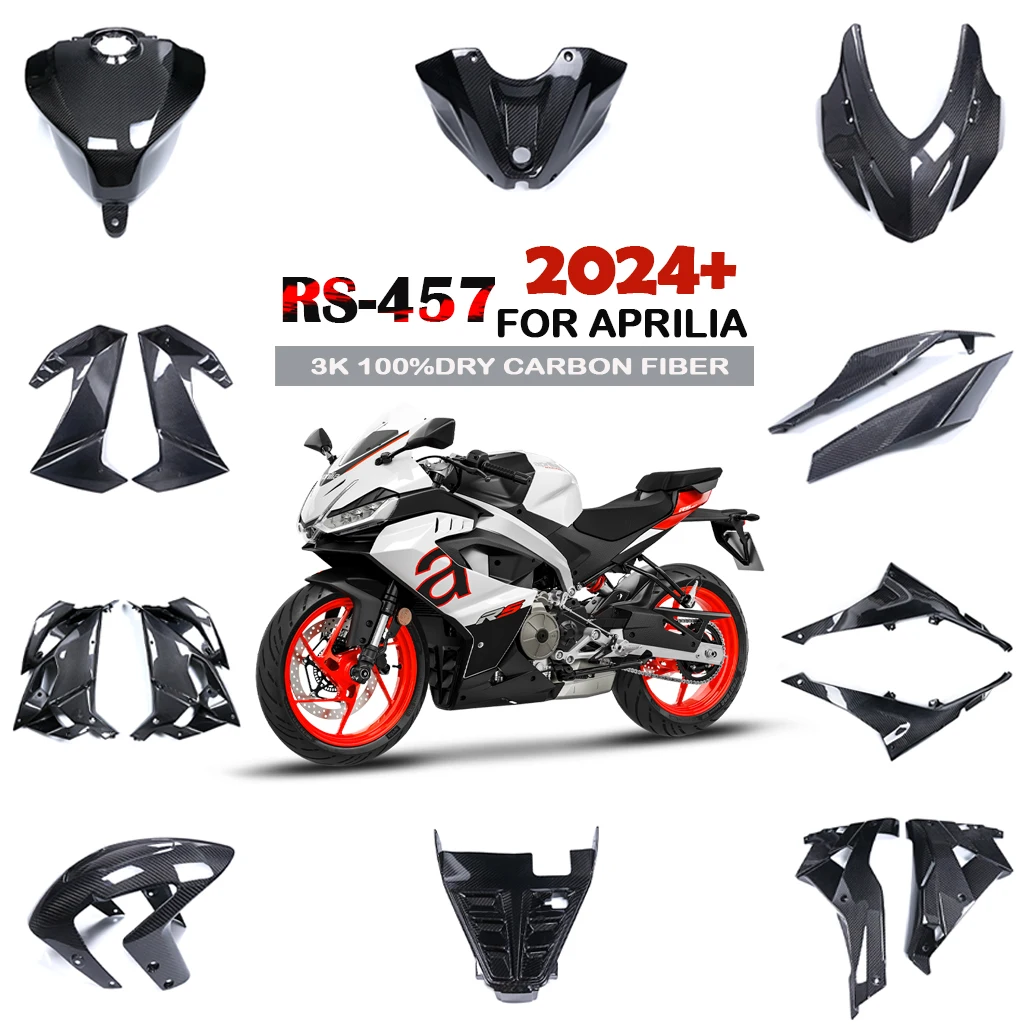 

Fender Fuel Tank Cover Rear Seat Side Panel Fairing Kit Carbon Fiber Motorcycle Accessories For Aprilia RS 457 RS457 2024 2025