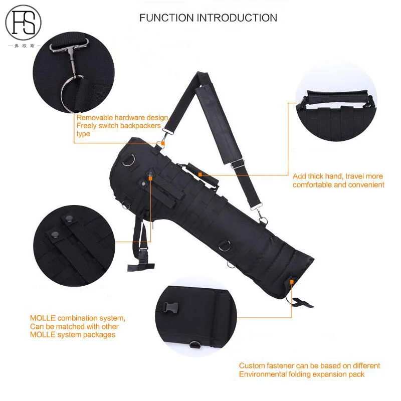 Outdoor tactical hunting air gun rifle backpack combat rifle shoulder bag hunting knife bag field equipment bag