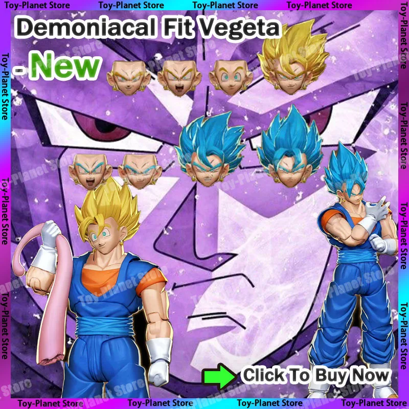 

Hot Sale Demoniacal Fit Dragon Ball Super Saiyan Vegeta Accessories Pack PVC Action Figure Extra Parts With Super Saiyan Display
