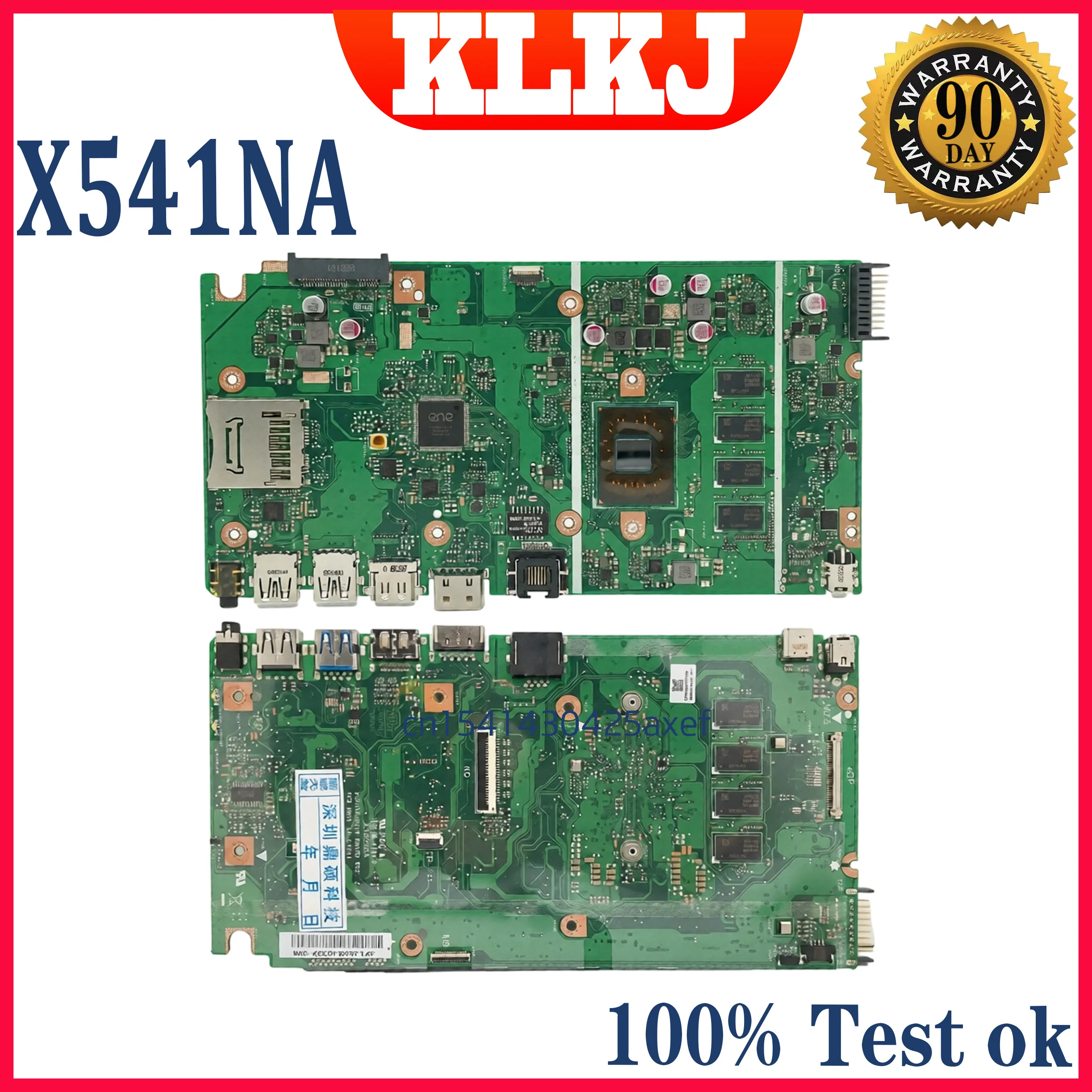 Placa base para ordenador portátil Dinzi X541NA para ASUS VivoBook Max A541NA X541N, 4GB de RAM, Pentium N4200 N3350, CPU 100% completamente probada