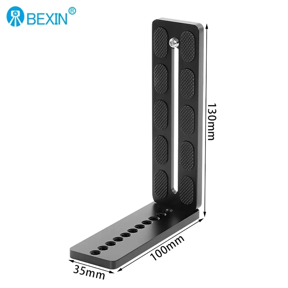 BEXIN L130-35 L-Shape Quick Release Plate Universal Camera Vertical Video Shooting L Plate for DJI Stabilizer Camera Tripod Head