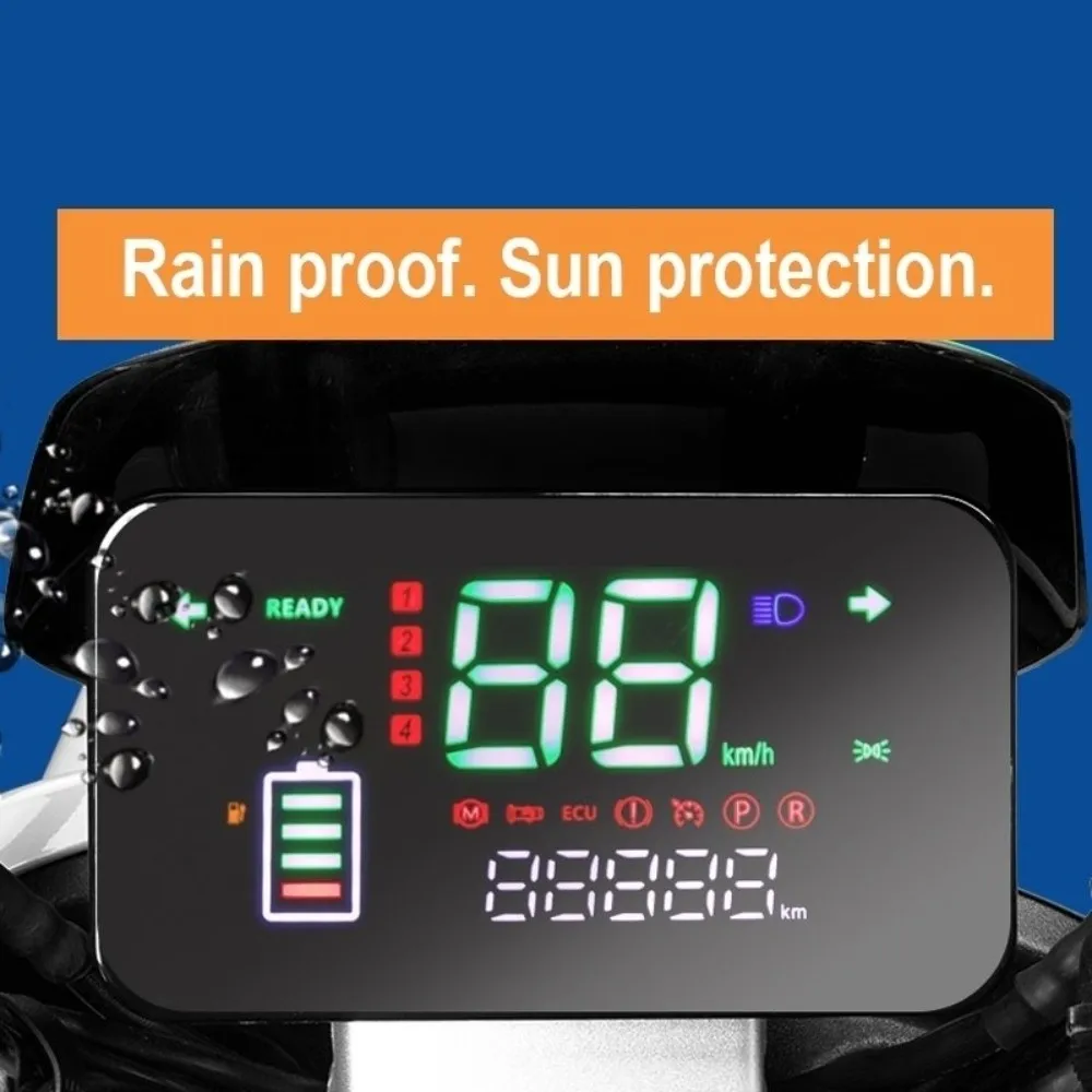 Plastic Electric Vehicle LED Display 48V 60V 72V Multi-Voltage Speedometer Screen Digital Waterproof Instrument Control Panel view 3
