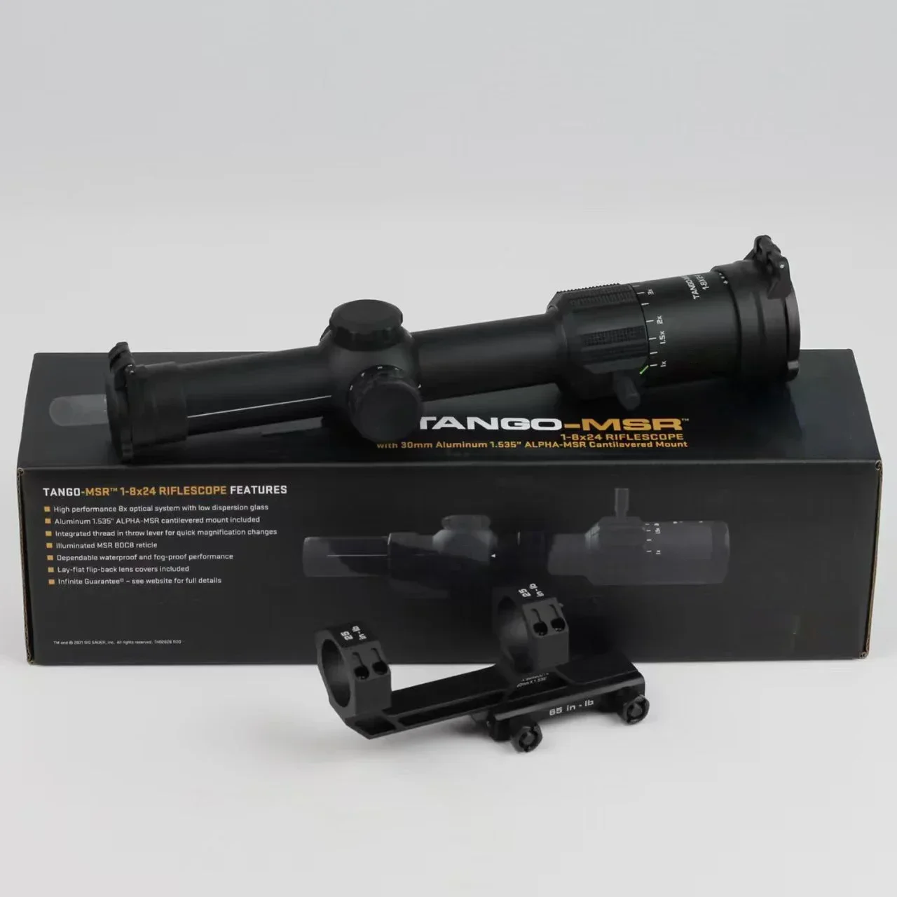 

TANGO MSR 1-8x24mm Riflescope SFP Riflescope-Shockproof Reticle with Illuminated Alpha MSR Cantilever Mount for Hunting Reticle