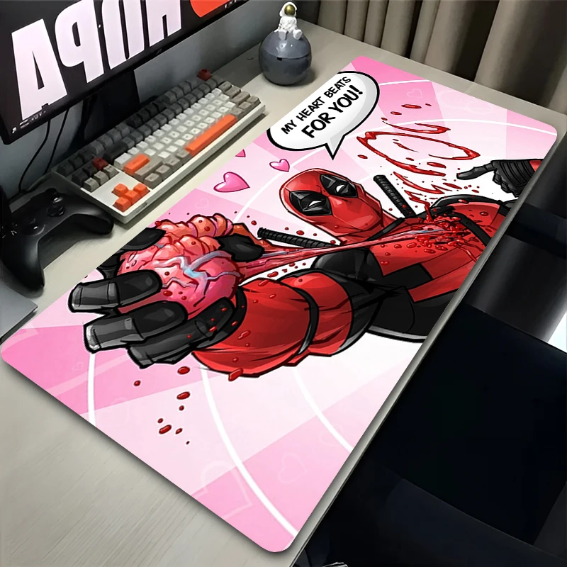 

Marvel Movies Deadpool Mouse Pad Gaming Mousepad Laptop Office Desk Accessories Large Computer Gaming Keyboard Mouse Mat Rubber