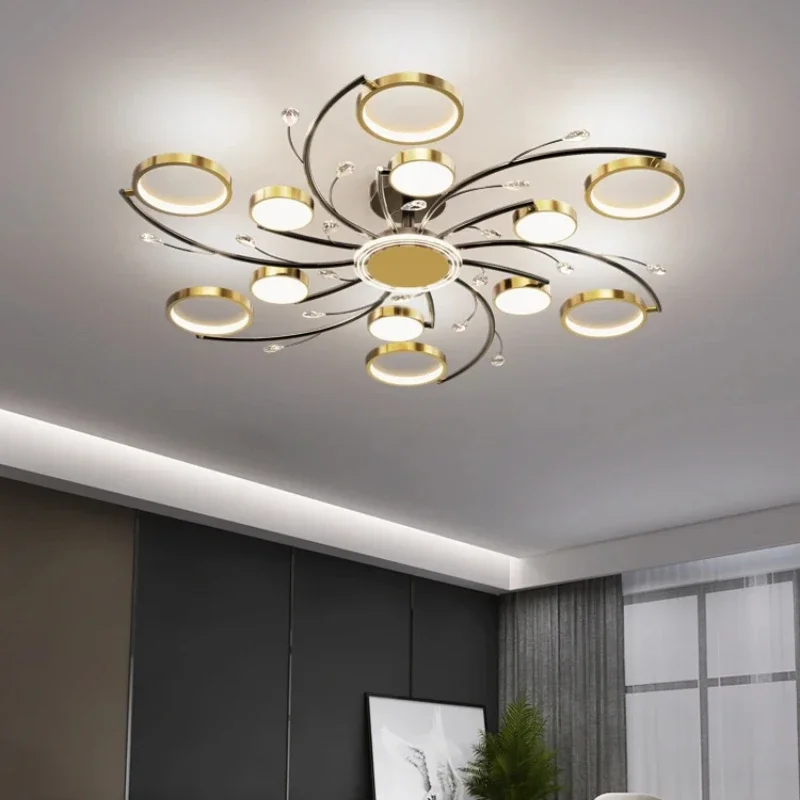 Modern Light Luxury Creative LED Chandelier Living Room Dining Room Coffee Shop Hotel Lighting Decoration Lights