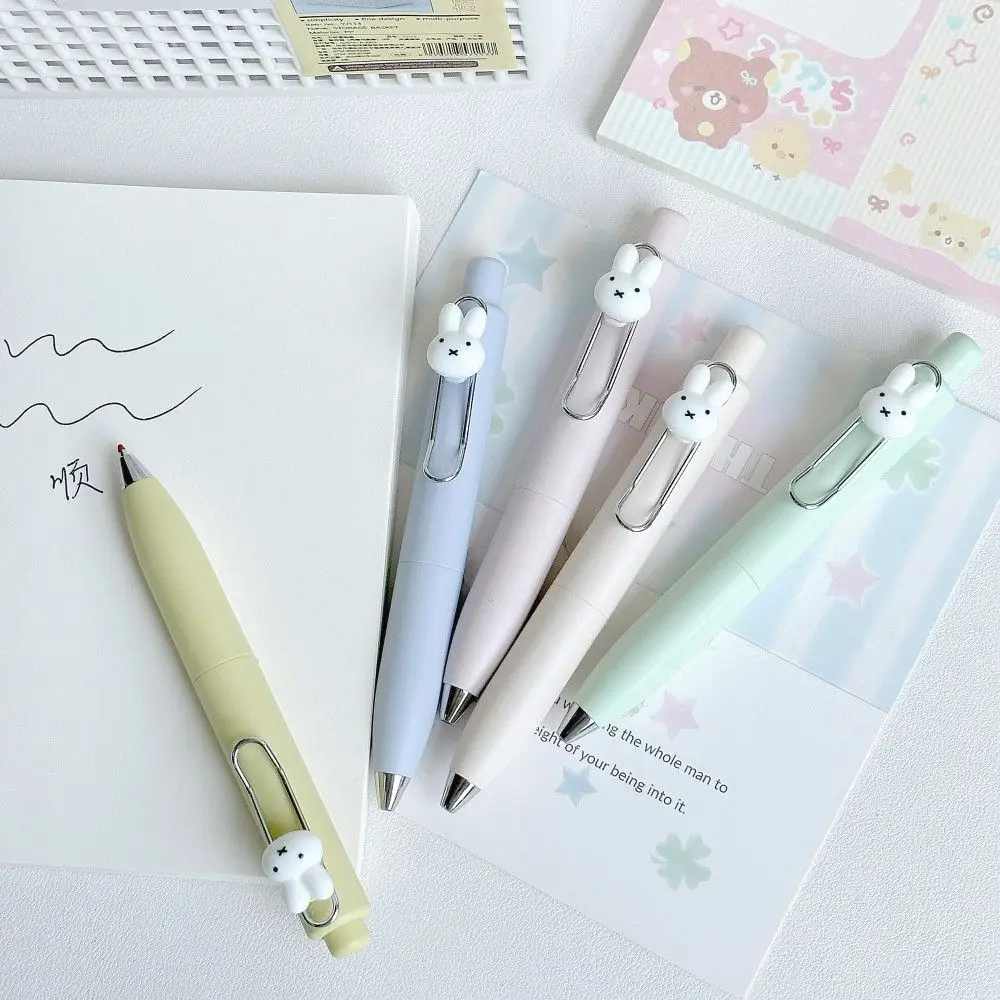 Miffy Mini Chubby Pocket Gelstift, Einziehbarer Schnelltrocknender 0,5mm Neutralstift, Niedlicher Ästhetischer Schülerstift für Prüfungsvorbereitung – Detail 3