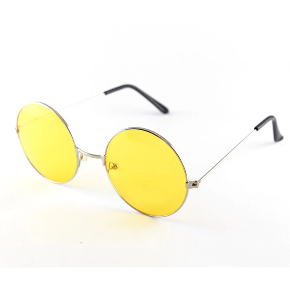 

2pcs Colored Round Oversized Sunglasses Uv400 Retro Lightweight Fashion Eye Protection For Men Women Circle Glasses