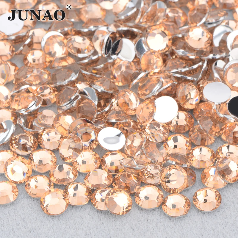 JUNAO 3mm 4mm 5mm 6mm Purple Color Resin Rhinestones Flatback Round Nail Crystal Stones Non Hotfix Strass Appliques For DIY