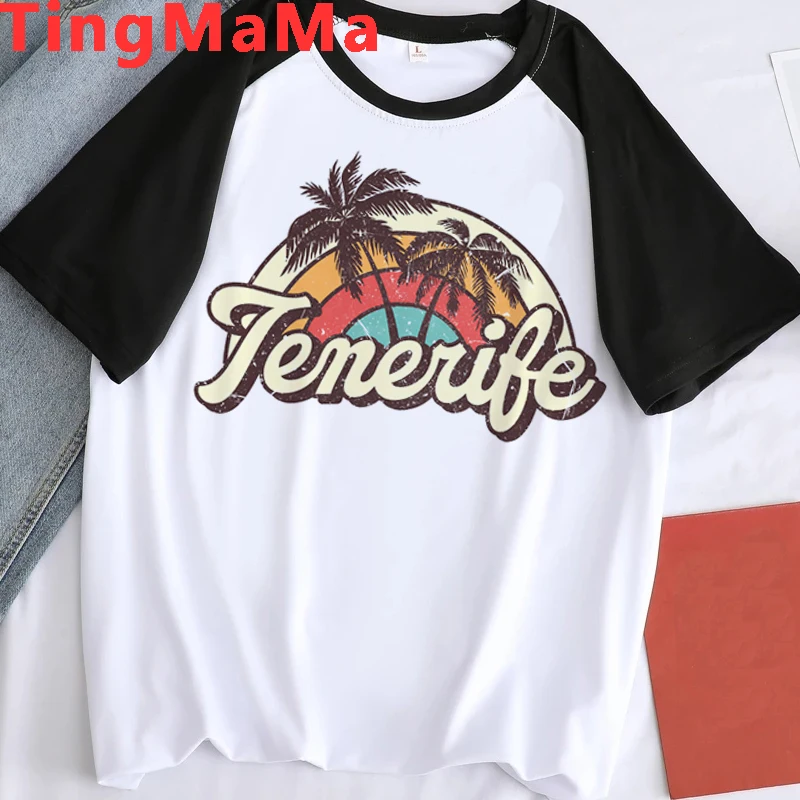 Camiseta de Tenerife de España para hombre, camisetas de dibujos animados de verano 2022, camisetas gráficas Harajuku, camiseta informal de Hip Hop Unisex para hombre