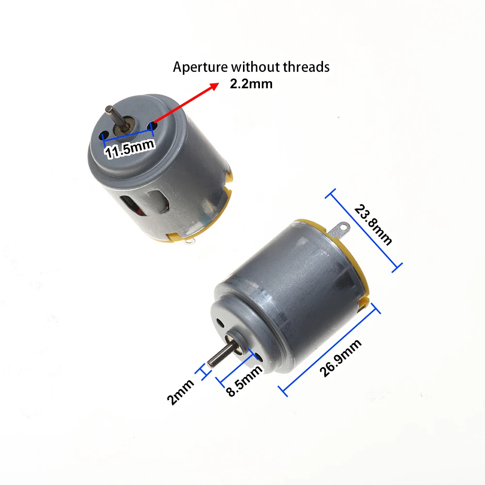 Mini RP260-CN-2295 Motor DC 3V 5V 7.4V 17000RPM High Speed Carbon Brush Strong Magnetic Electric Remote Control Car Motor