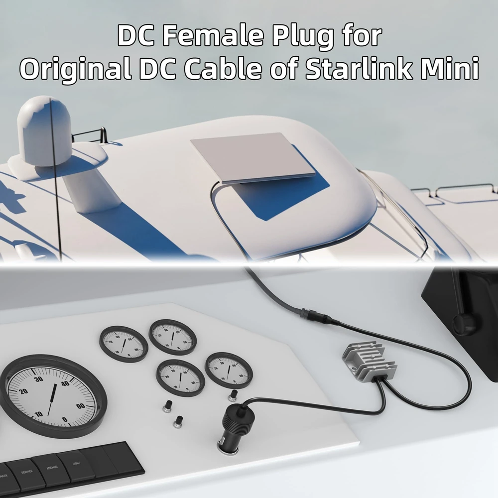 Для Starlink Mini повышающий преобразователь кабеля прикуривателя адаптер 12 В кабель питания 10-28 В до 30 В 3,5 А комплект для переоборудования для автомобиля RV