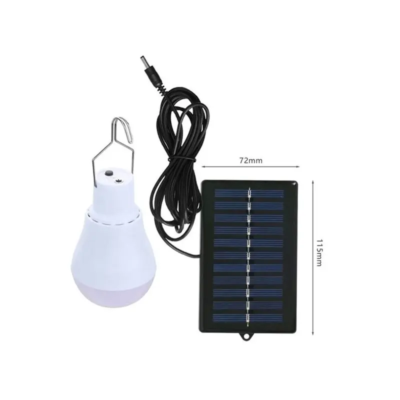 SHGO 2 Pack Solar Light Bulb 12 LED Portable Lamp for Shed Camping Chicken Coop Emergency with Panel