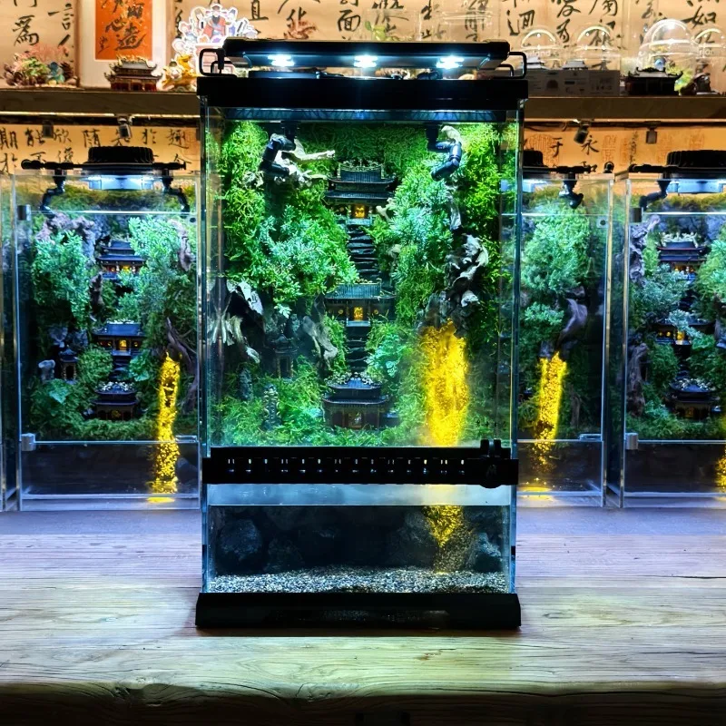 Finished rainforest cylinder, home desktop ornaments, business gifts, automatic spray atomization