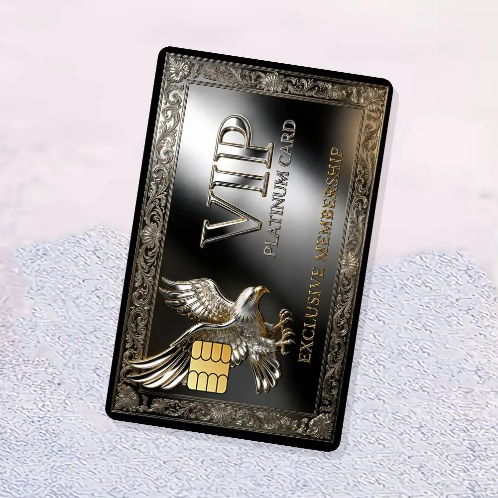 2D VIP Platinum Card Bank Credit Cards Bus Pass Stickers Cool Decoration Waterproof 4PCS Card view 5