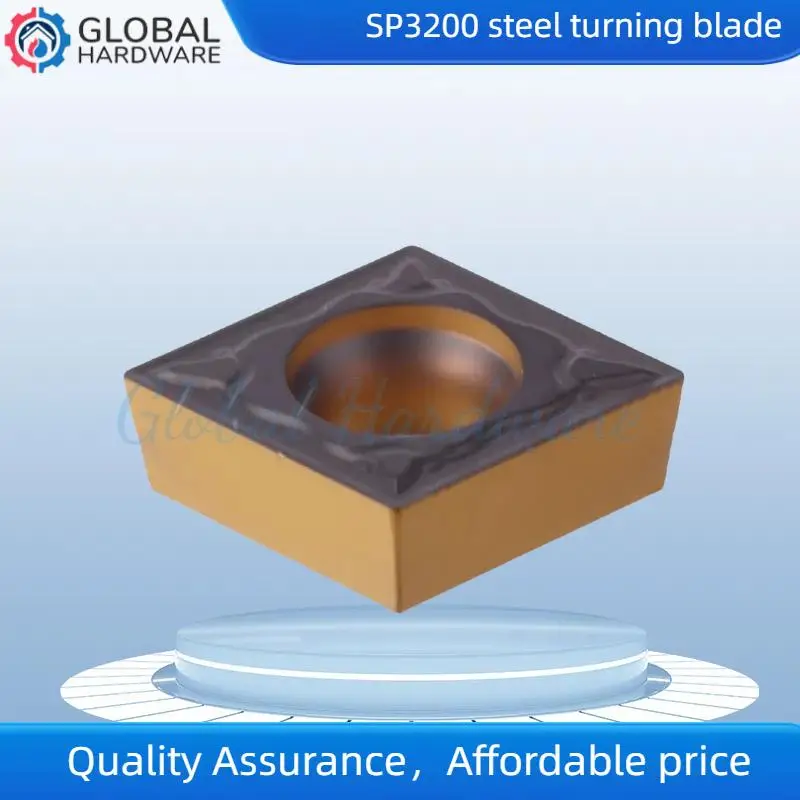 NEW CCMT120404-GM SP3200 steel turning insert is suitable for machining mild steel parts such as abrasive steel view 3