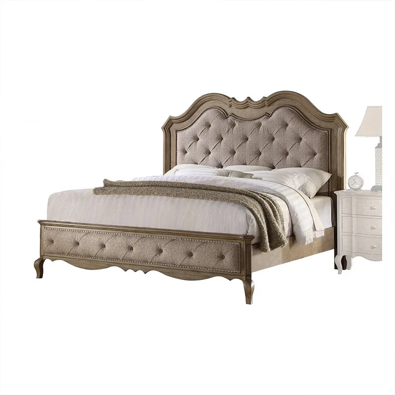& Headboard 2 People Family Bed King Size 180x200cm Floor Double Bed Frames Full Size Storage Hotel Adults Home Bedroom Furnitur