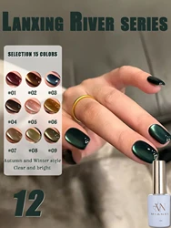 MIANEL 12ML Emperor Green Cat Eye Magnetic Gel Nail Polish Whitenning Winter Nails Green Nails Suitable For Nail Salons