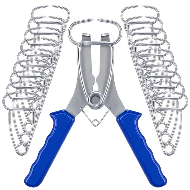 

ABVA-Miter Spring Clamps Kit 20 Miter Clamps With Spring Loaded Pliers For Woodworking Picture Frames Wood Trim Moldings