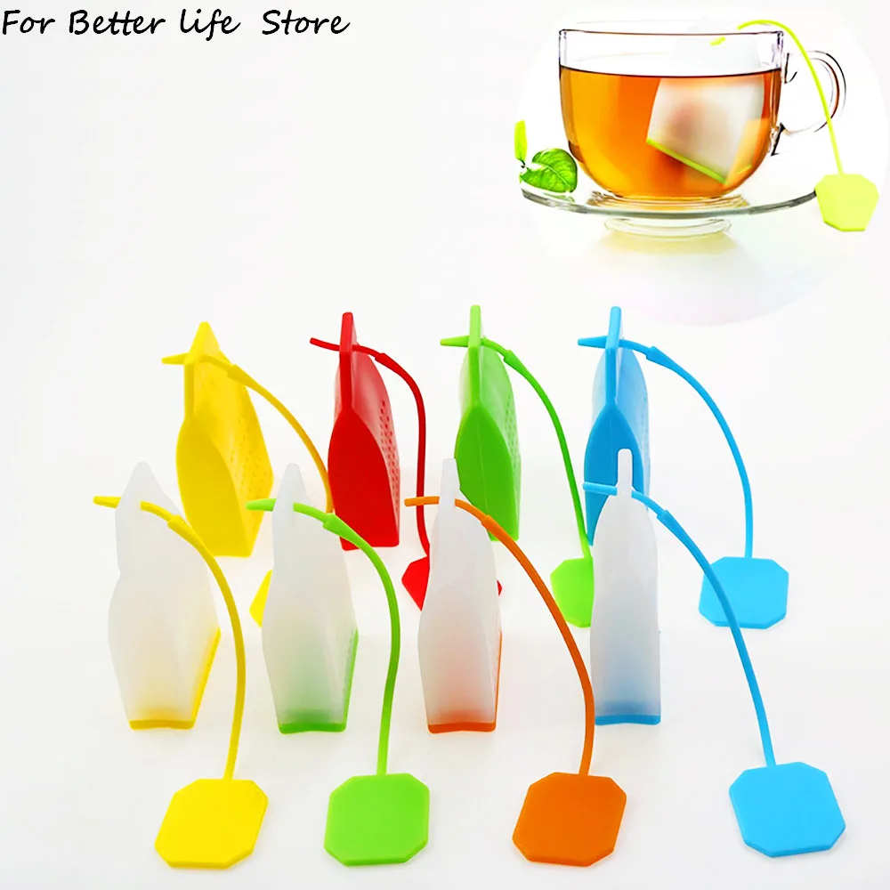 Food Grade Silicone Tea Bags, Candy Color Silica Gel Tea Infuser, Safe Nontoxic Repeated Used Filter Bags Creative Tea Filters